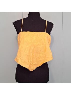 Nwt Zara Orange Strapless Top Size Medium